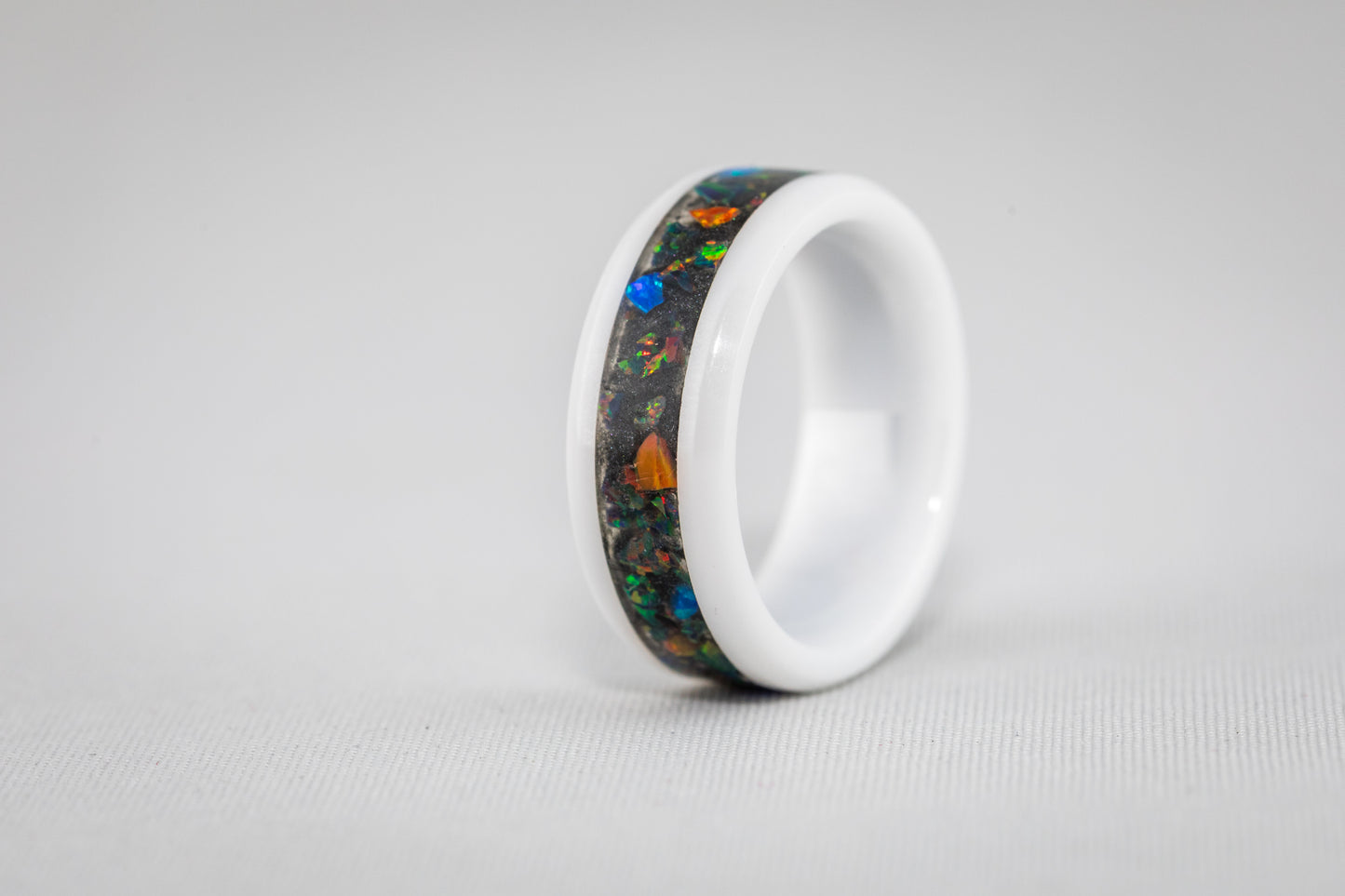 White Ceramic Standard Inlay Ring