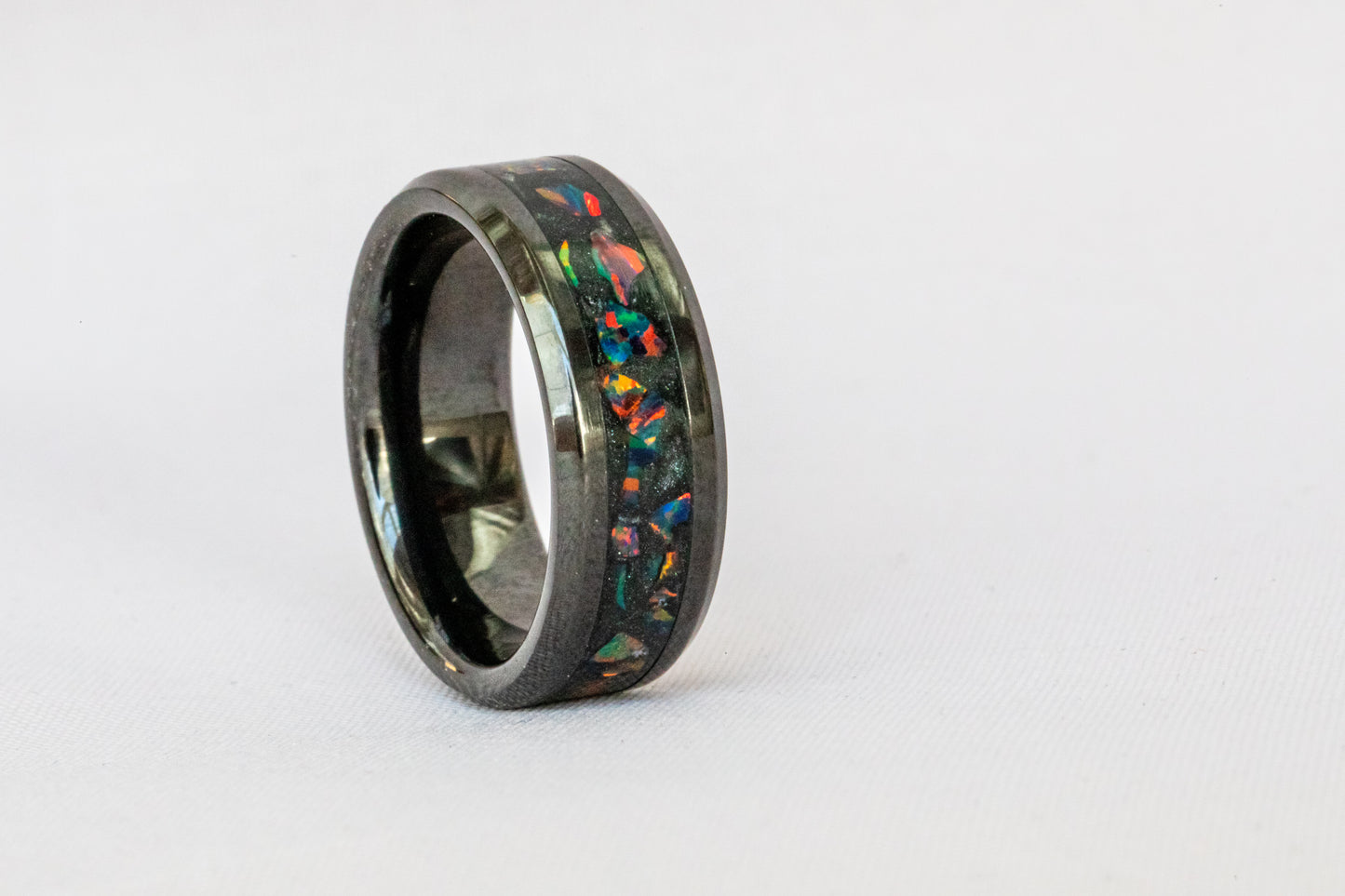 Black Ceramic Standard Inlay Ring