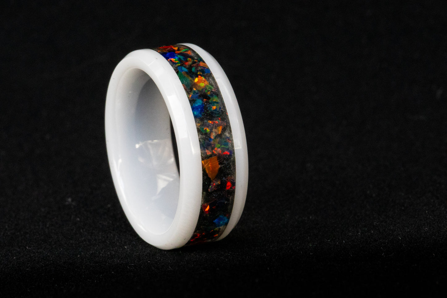 White Ceramic Standard Inlay Ring