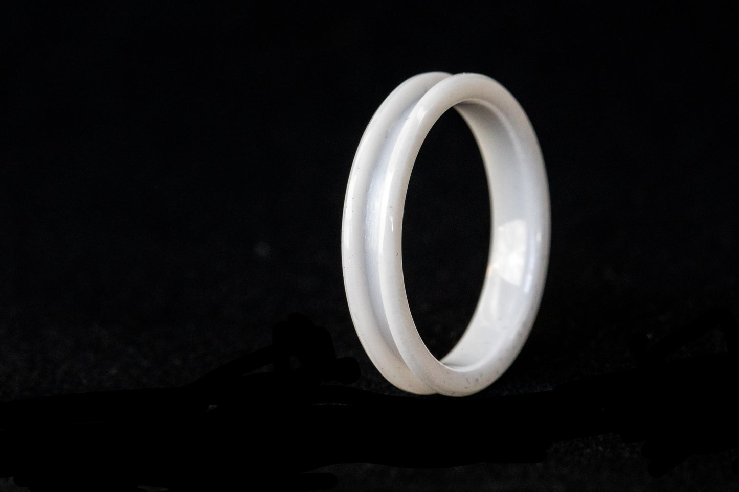 White Ceramic Standard Inlay Ring