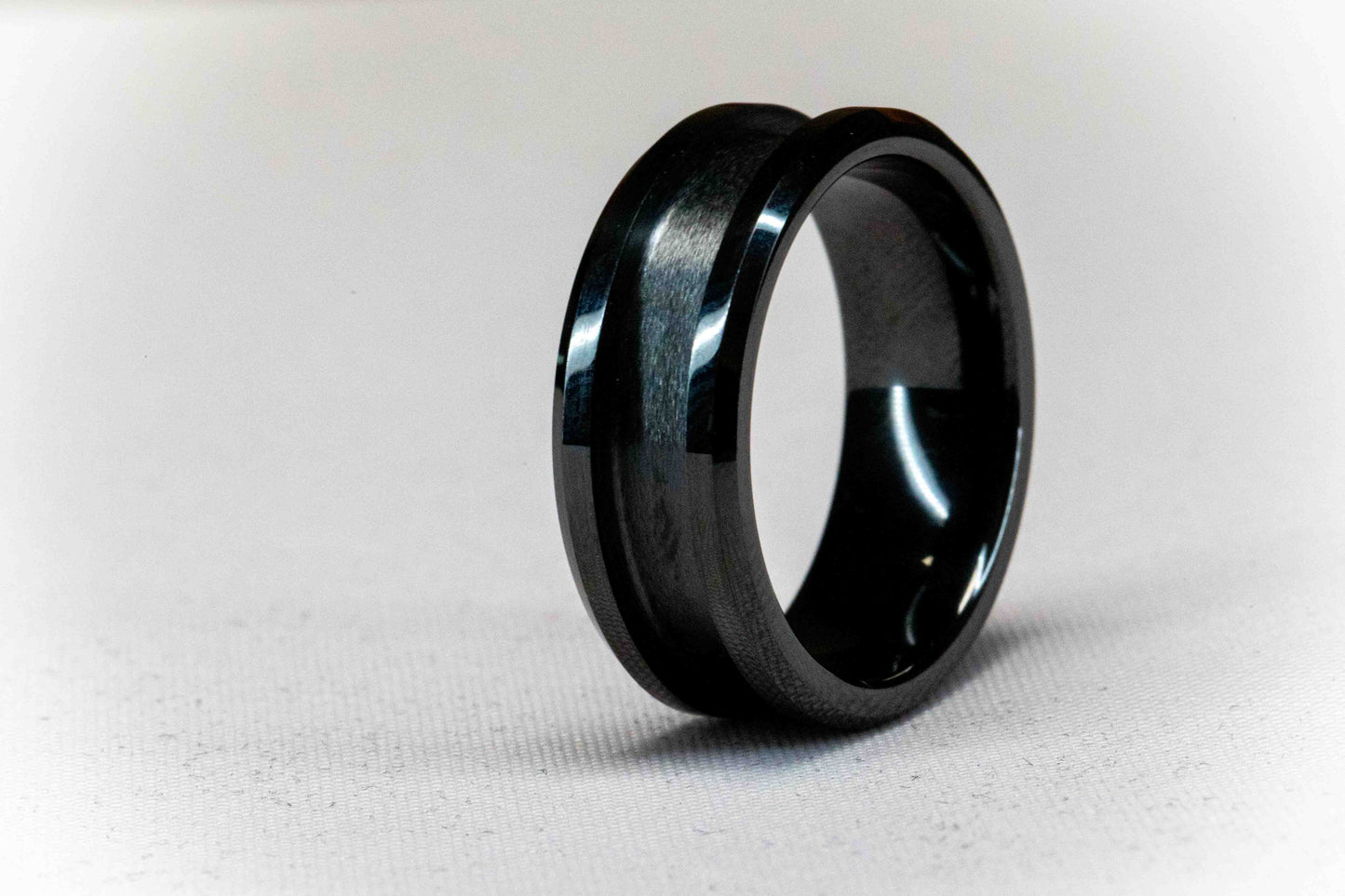 Black Ceramic Standard Inlay Ring