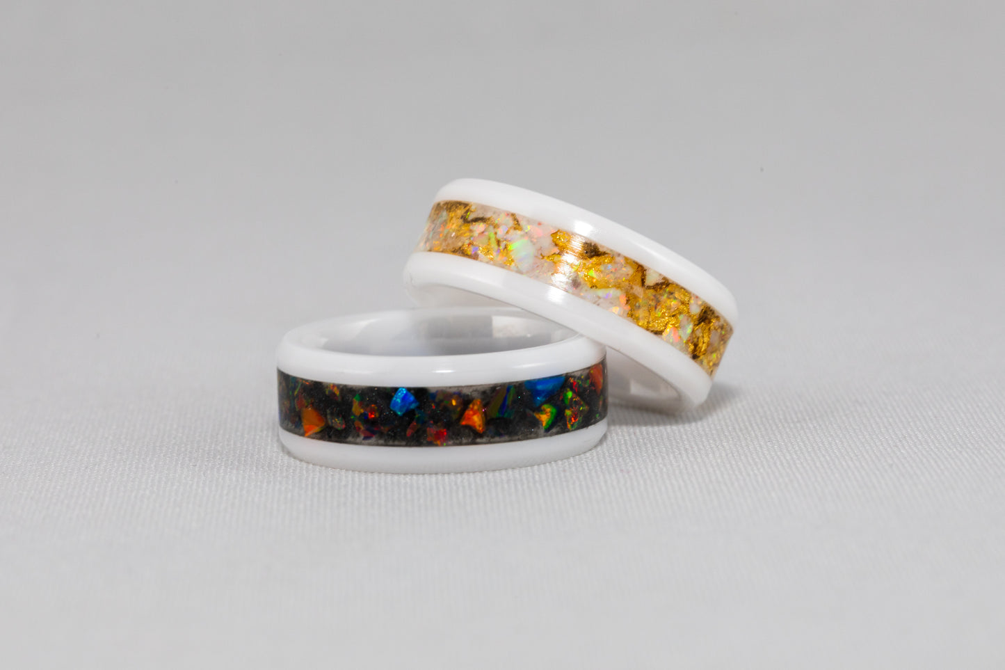 White Ceramic Standard Inlay Ring