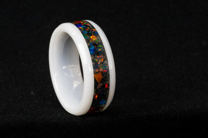 White Ceramic Standard Inlay Ring