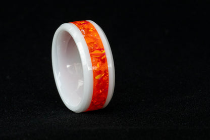 White Ceramic Standard Inlay Ring
