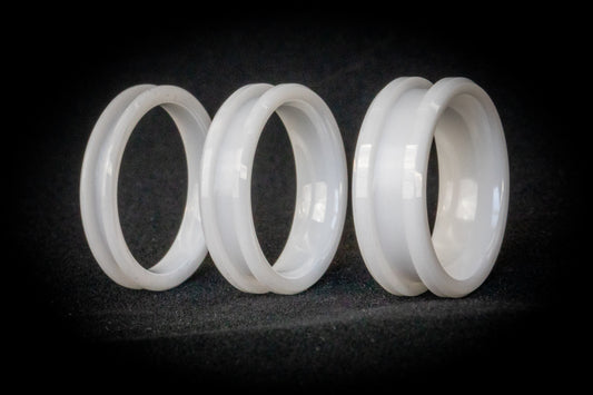 White Ceramic Standard Inlay Ring