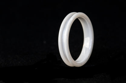White Ceramic Standard Inlay Ring