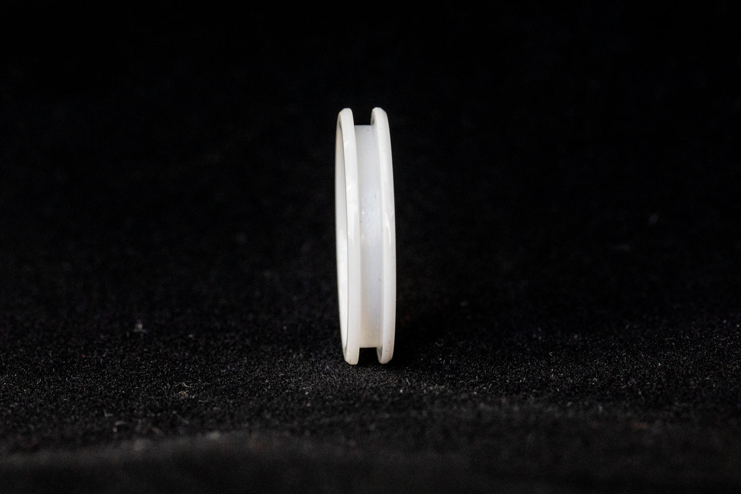 White Ceramic Standard Inlay Ring