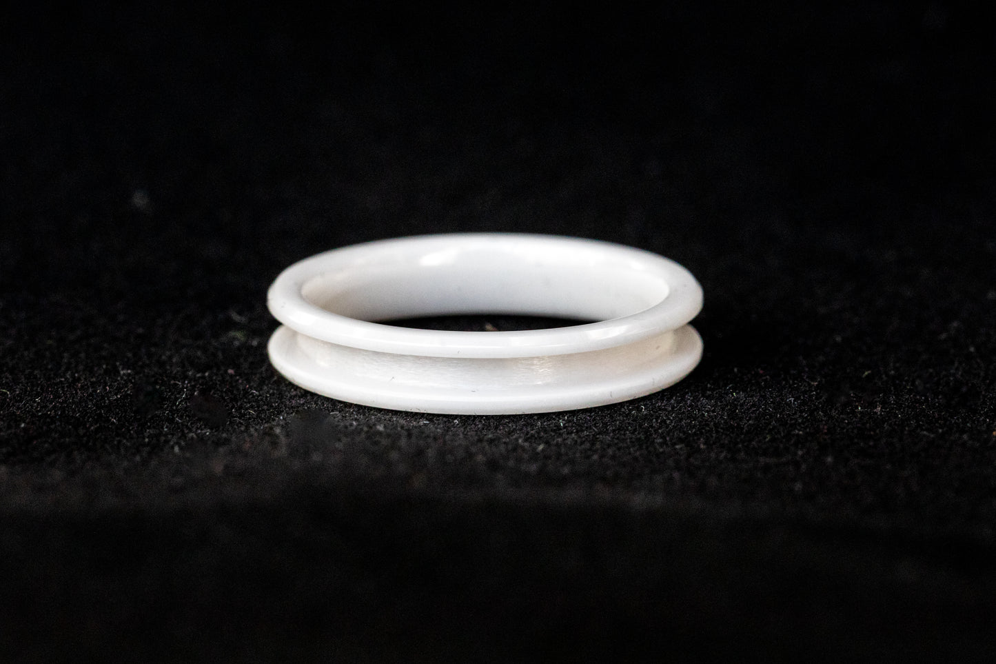 White Ceramic Standard Inlay Ring