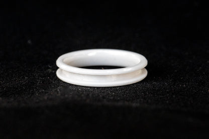 White Ceramic Standard Inlay Ring
