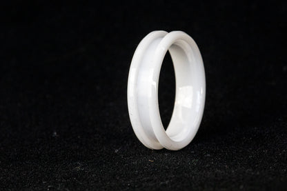 White Ceramic Standard Inlay Ring