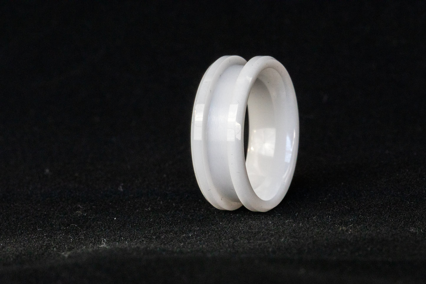 White Ceramic Standard Inlay Ring