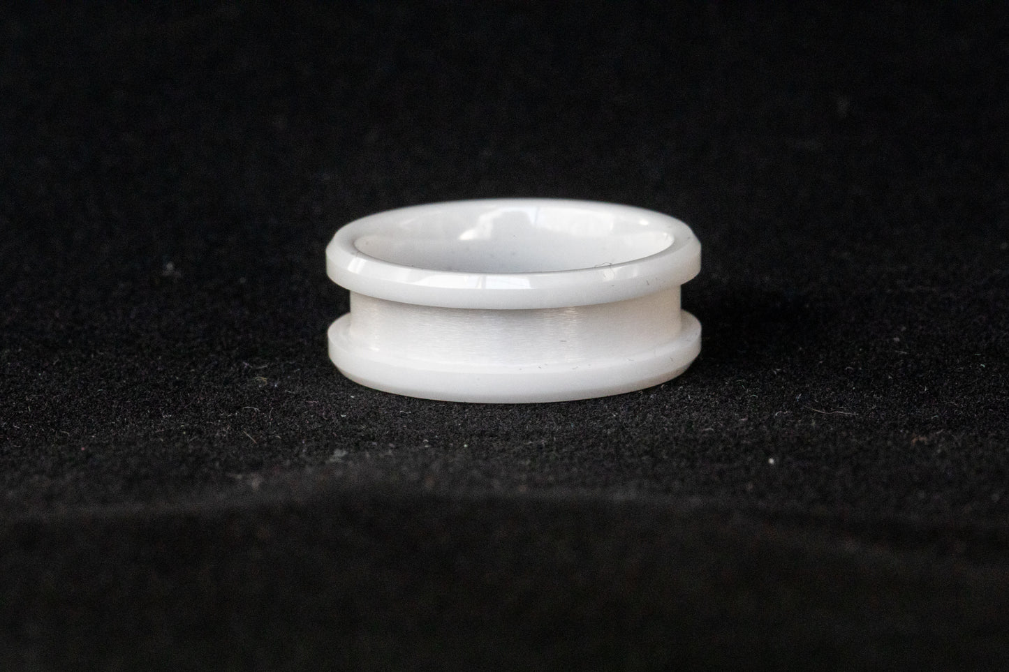 White Ceramic Standard Inlay Ring