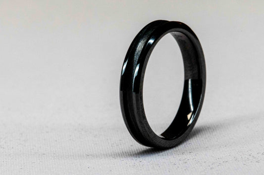 Black Ceramic Standard Inlay Ring