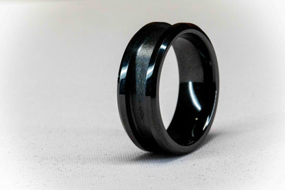 Black Ceramic Standard Inlay Ring