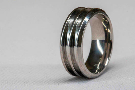 Titanium Double Inlay Ring