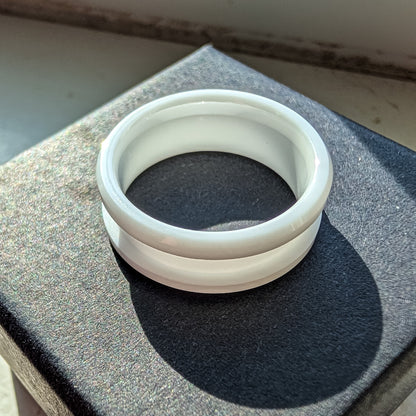 White Ceramic Standard Inlay Ring