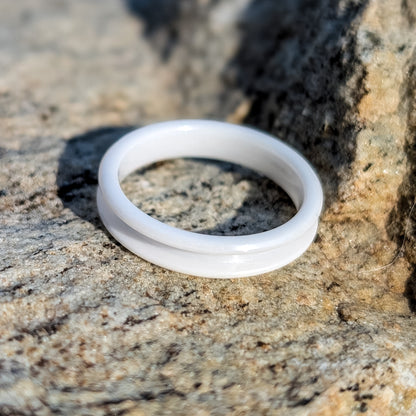 White Ceramic Standard Inlay Ring