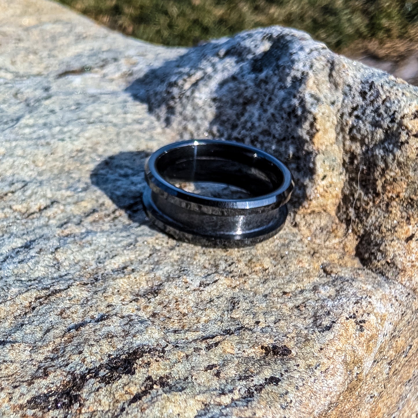 Black Ceramic Standard Inlay Ring