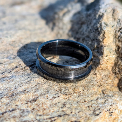 Black Ceramic Standard Inlay Ring