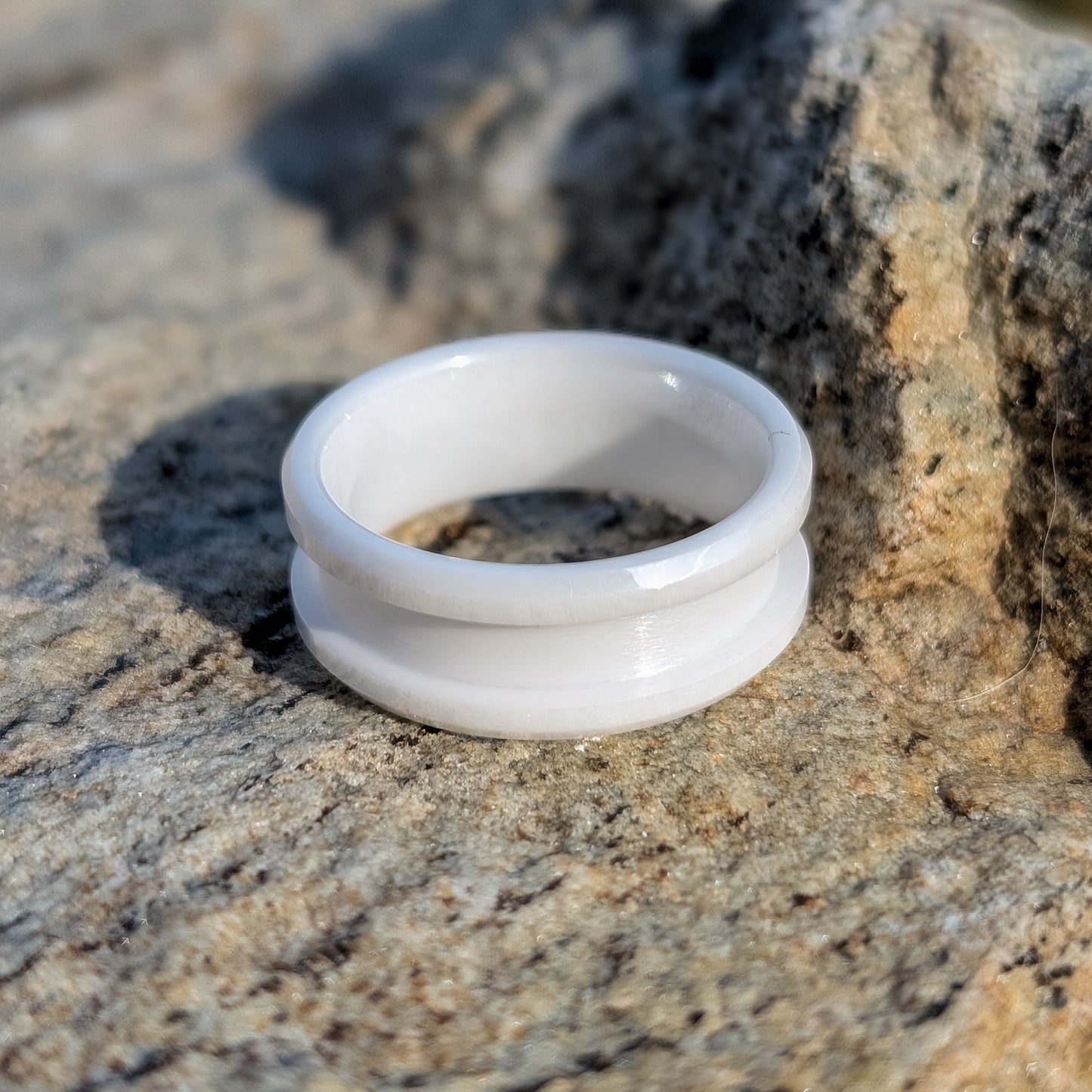 White Ceramic Standard Inlay Ring