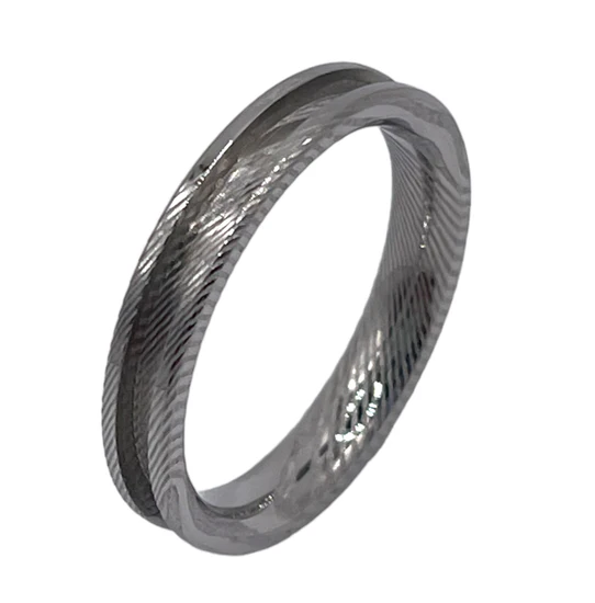 Damascus Steel Standard Inlay Ring