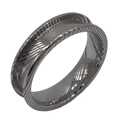 Damascus Steel Standard Inlay Ring