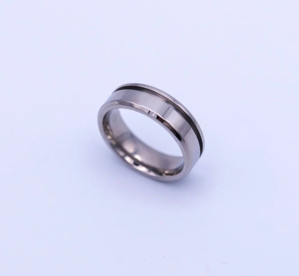 Tungsten Offset Inlay Ring