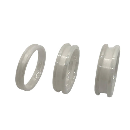 White Ceramic Standard Inlay Ring